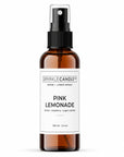Brown spray bottle labeled 'Pink Lemonade' by Sparkle Candle on a white background