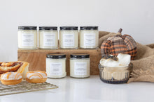 Load image into Gallery viewer, Mini soy candles from the fall collection in various cozy scents. Perfect for travel, gifting, and sampling