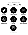 List of reasons for choosing a product with icons and text on a white background